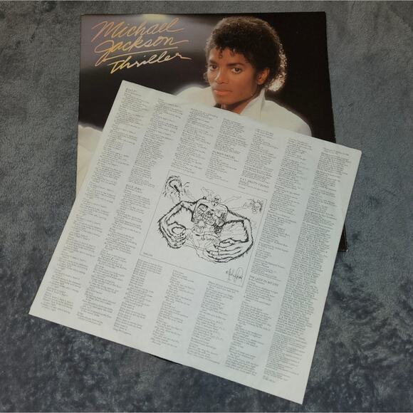 BLACK FRIDAY SALE VINTAGE Michael Jackson Thriller Vinyl Record, 1982 EUC - Picture 7 of 13